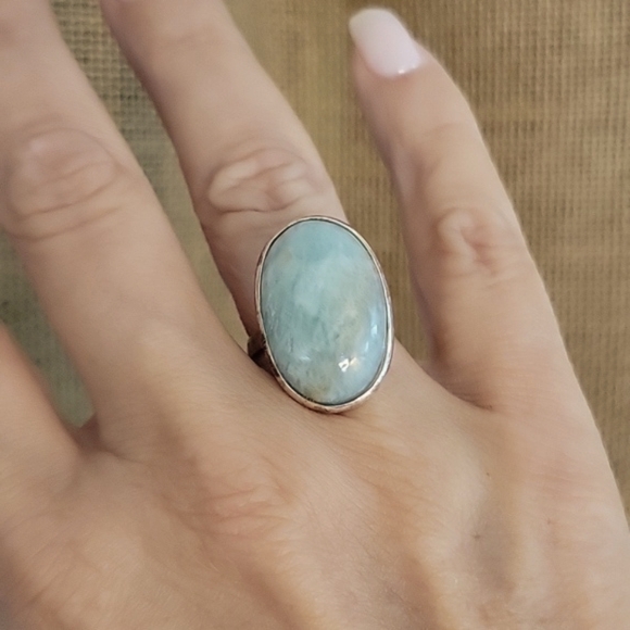 AMAZONITE XL OVAL RING - Picture 3 of 6